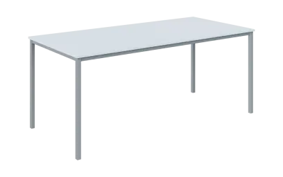 JPT 180 Jídelní stůl 1800 x 800 mm, deska bílá / podnož stříbrná